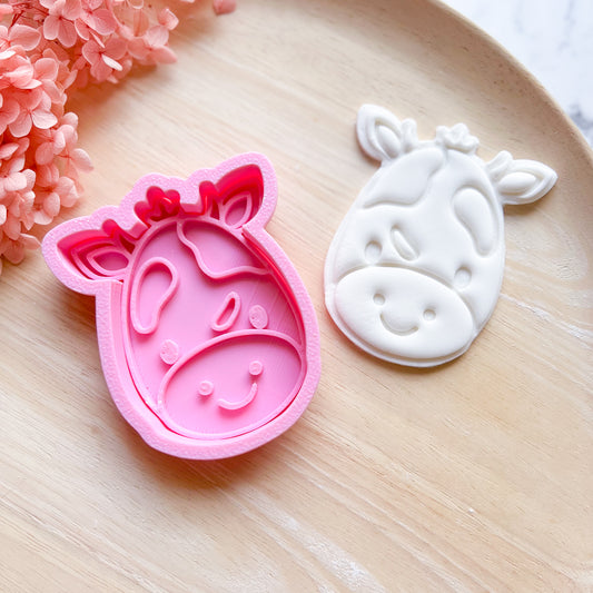 Baby Cow Cookie Cutter & Stamp