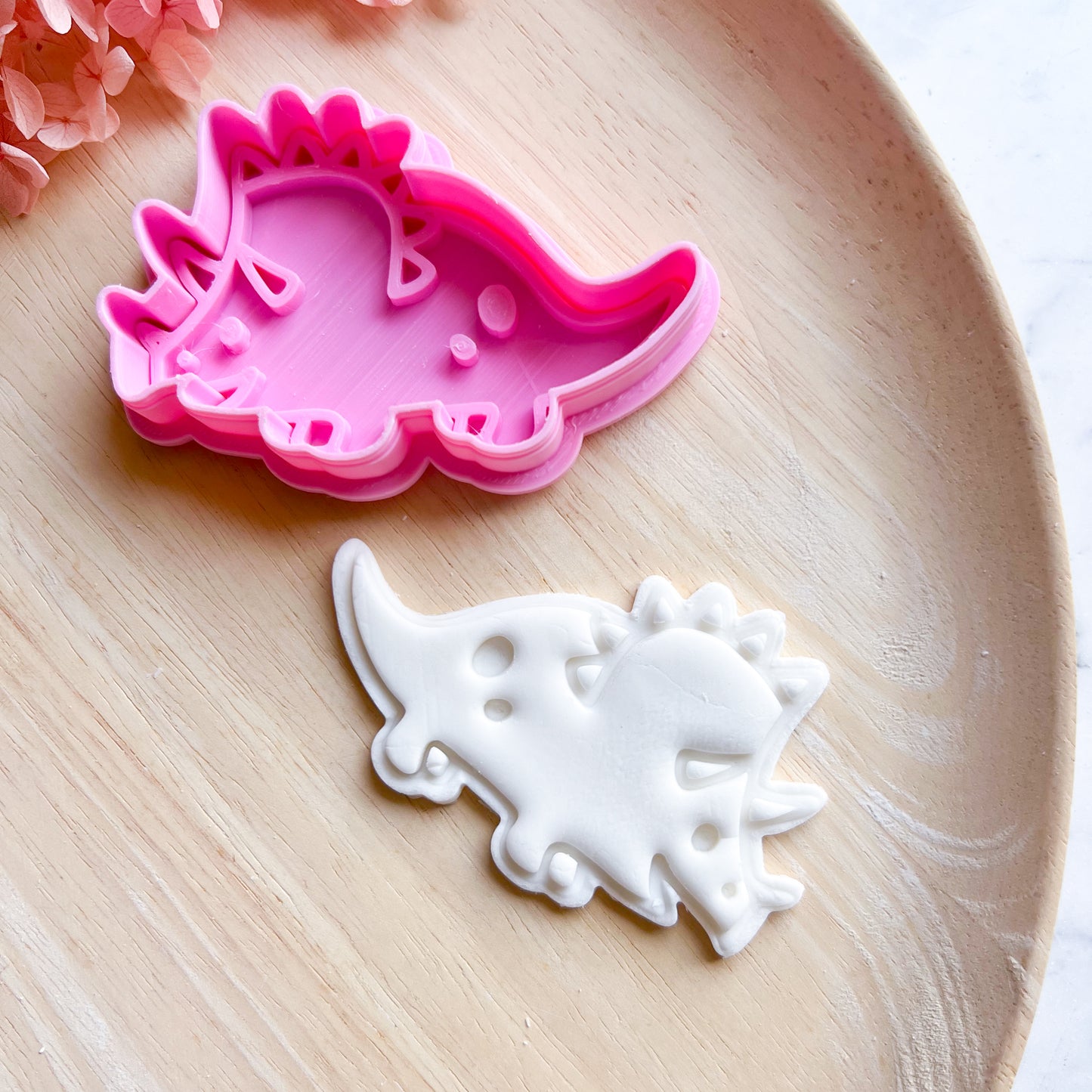 Baby Triceratops Cookie Cutter & Stamp