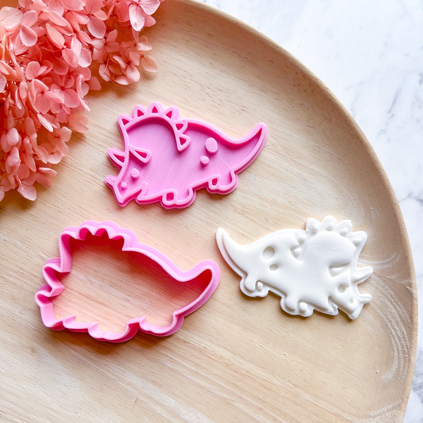 Baby Triceratops Cookie Cutter & Stamp