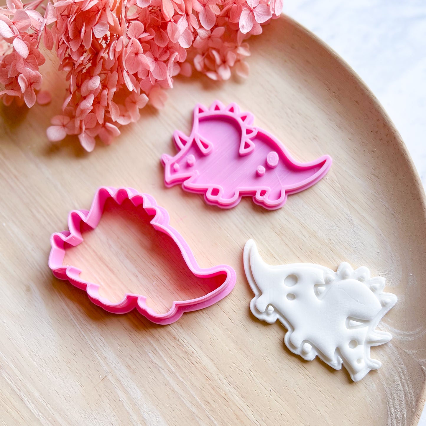 Baby Triceratops Cookie Cutter & Stamp