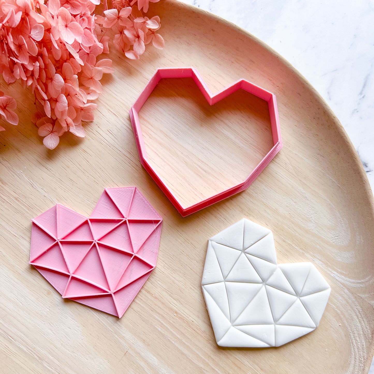 Origami Heart Cookie Cutter & Stamp