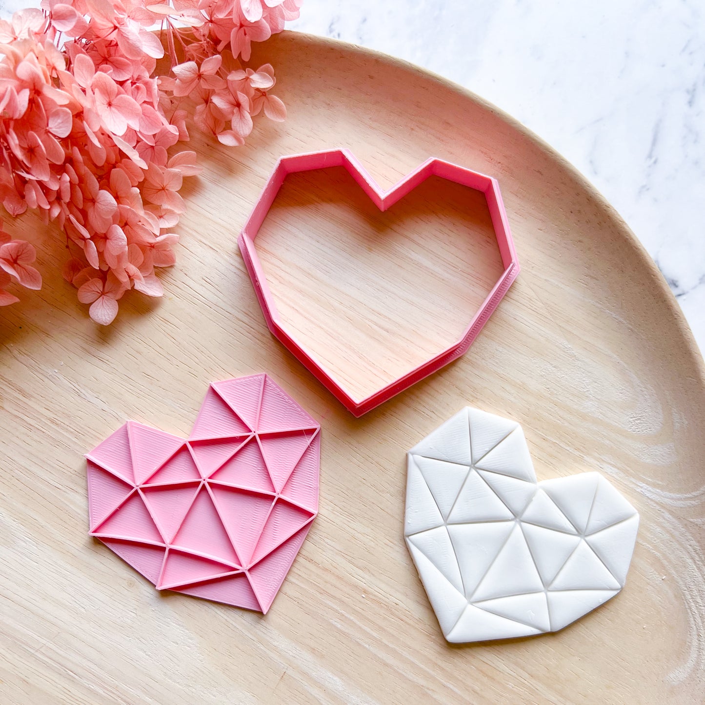 Origami Heart Cookie Cutter & Stamp