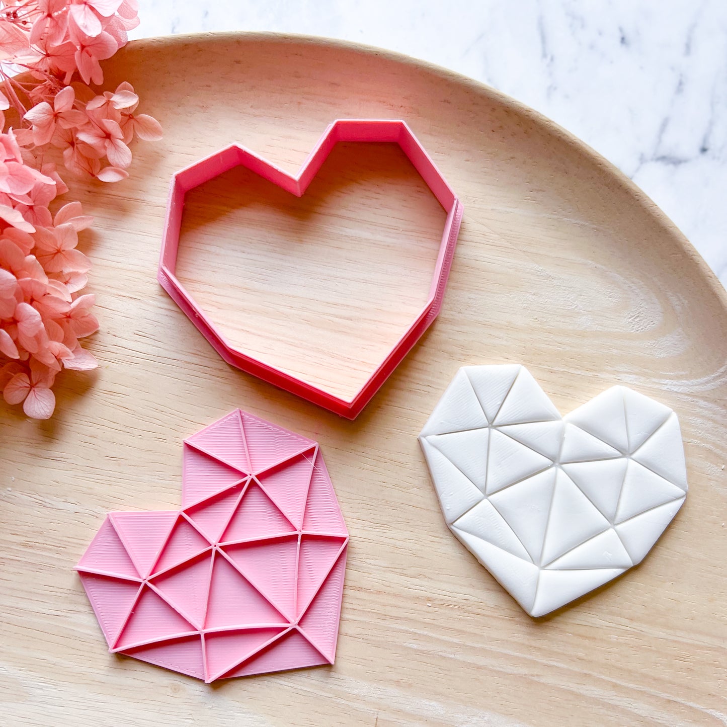 Origami Heart Cookie Cutter & Stamp