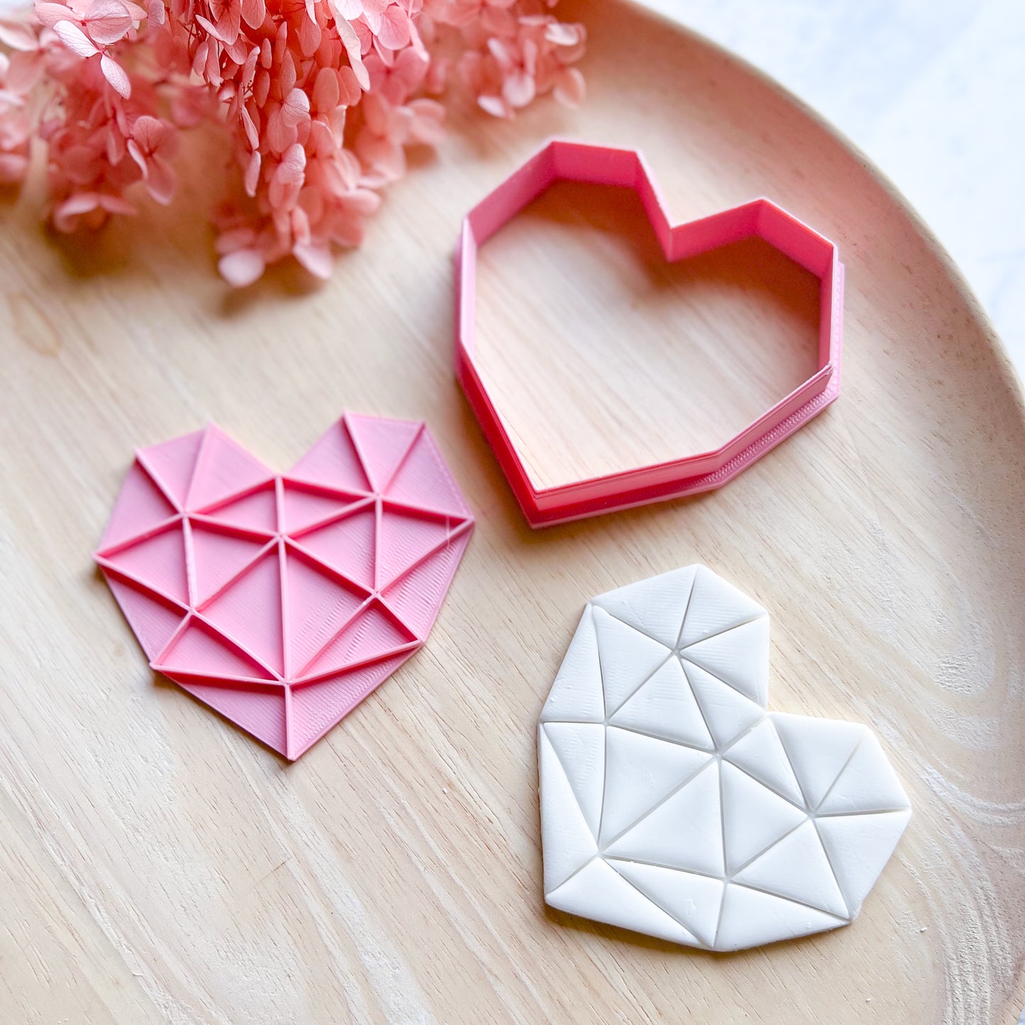 Origami Heart Cookie Cutter & Stamp