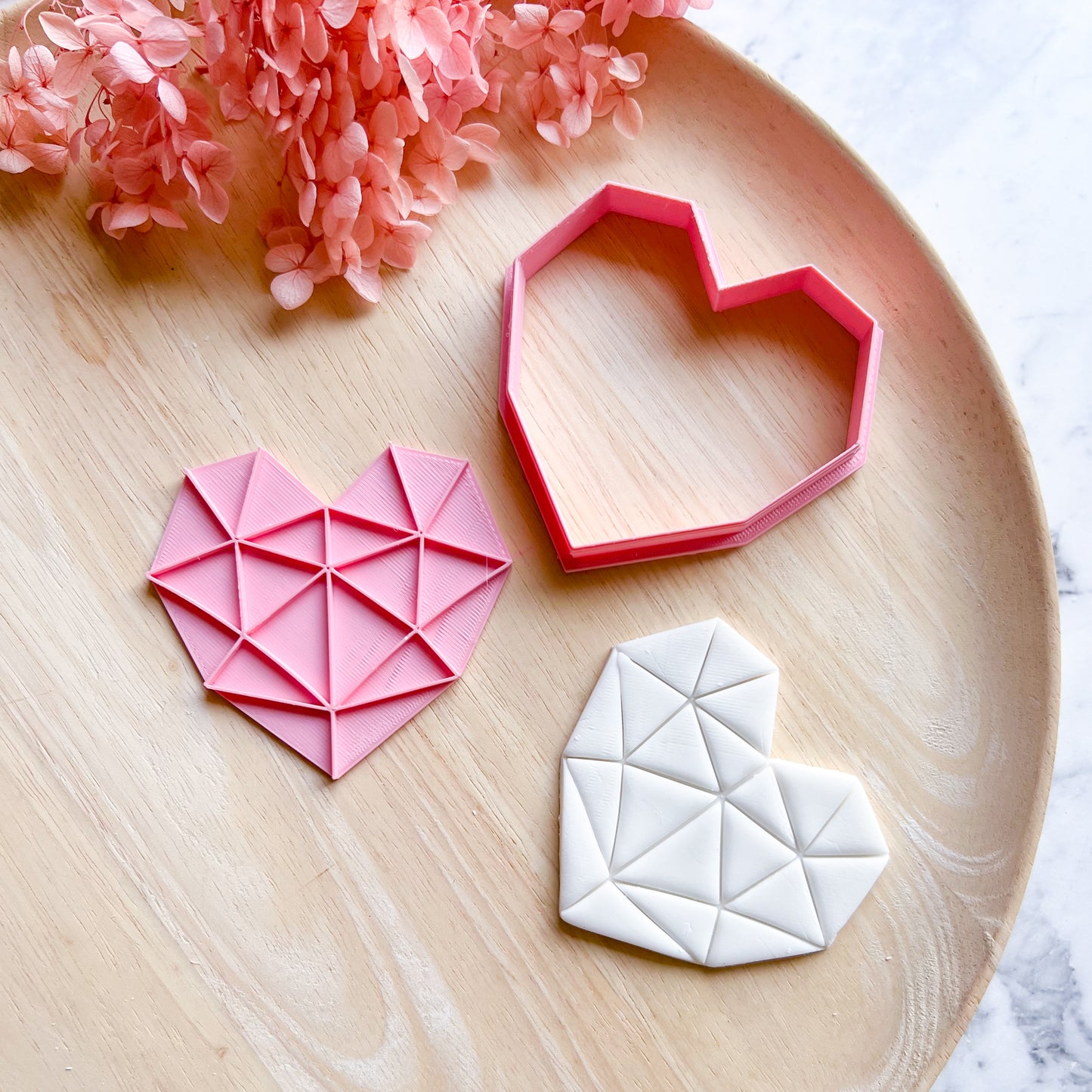 Origami Heart Cookie Cutter & Stamp