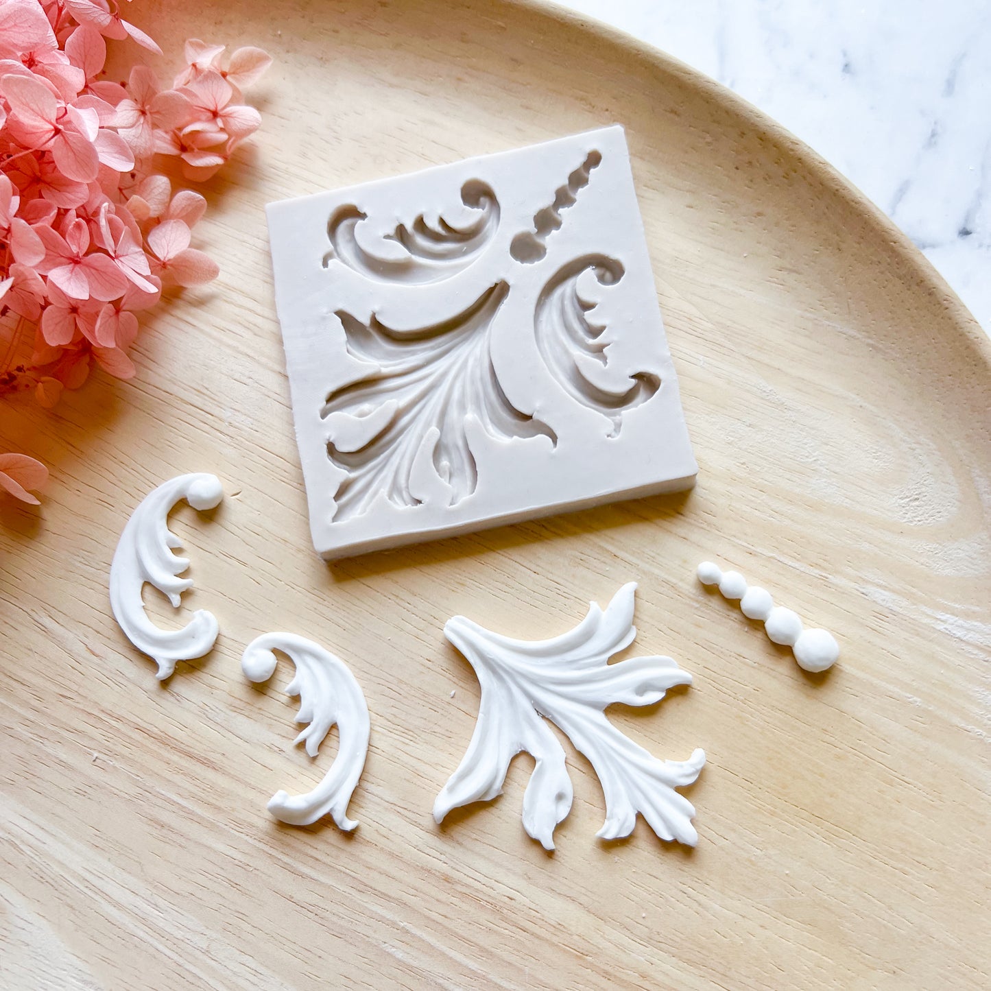 Baroque Scroll Silicone Mould