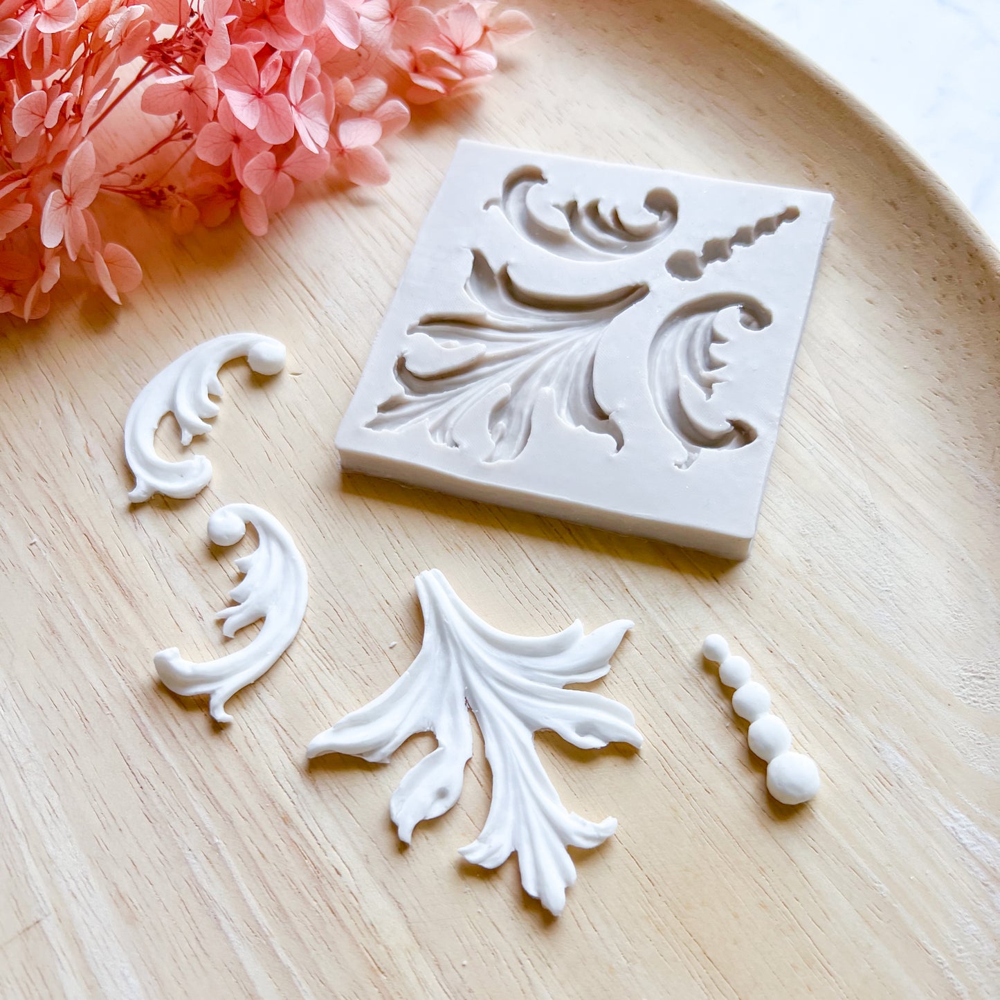 Baroque Scroll Silicone Mould