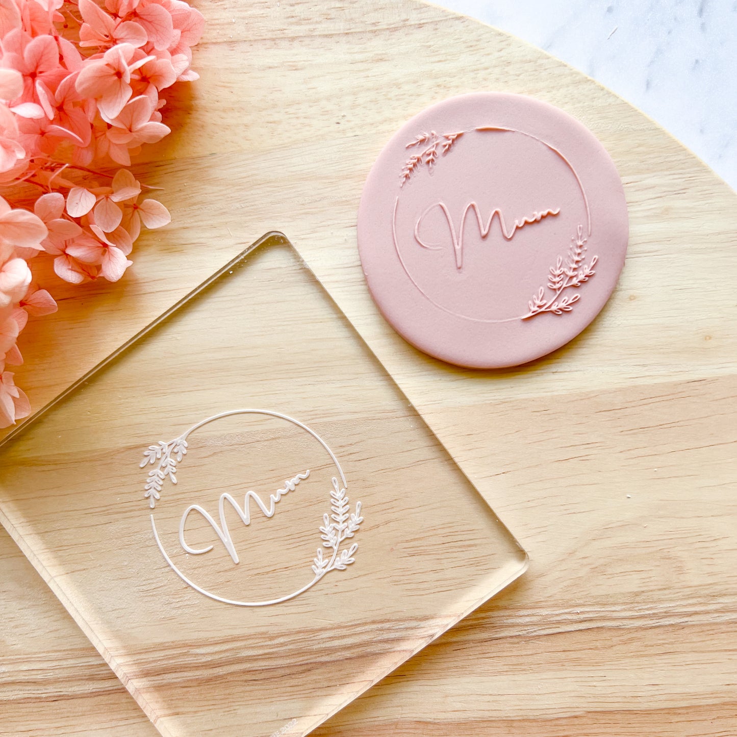 Mum Floral Border Stamp