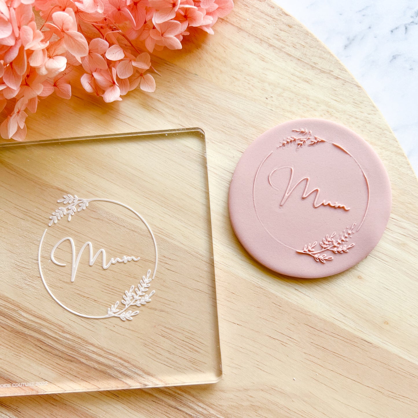 Mum Floral Border Stamp