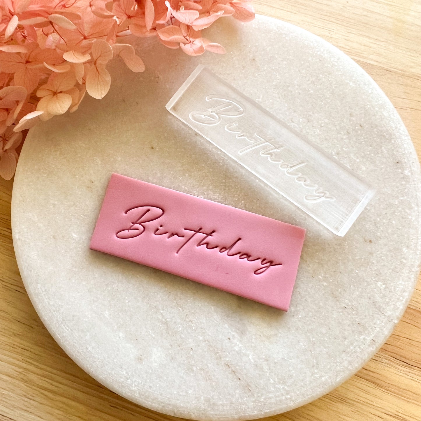 Birthday - Acrylic Text Stamp