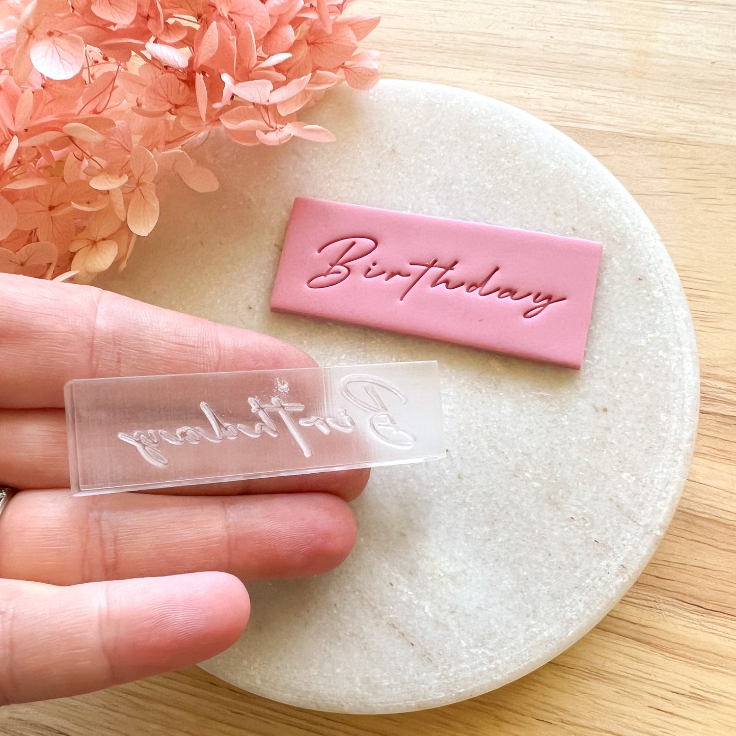 Birthday - Acrylic Text Stamp