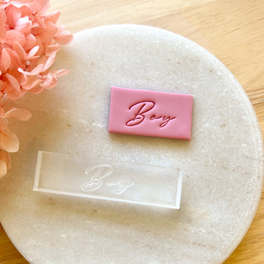 Boy - Acrylic Text Stamp