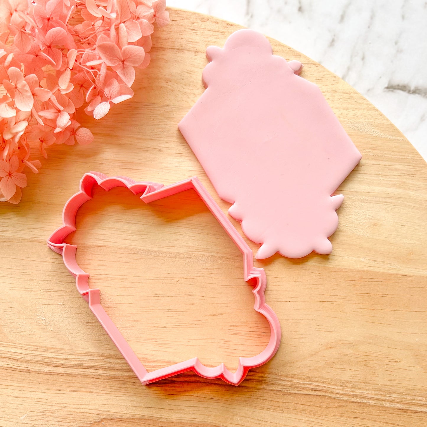 Rectangle with Floral Border Cookie Cutter